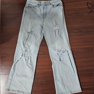 Light Blue Distressed Women Jeans